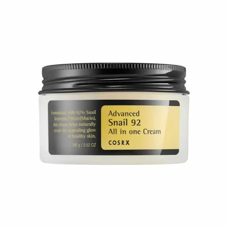 کرم مرطوب‌کننده و آبرسان کاسه‌ای موسین 92 درصد حلزون  (Snail 92 All In One Cream)_