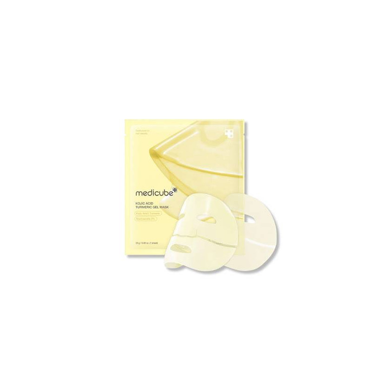 ماسک ورقه ای کوجیک اسید و زردچوبه gel mask kojic acid مدی کیوب 4 عددی