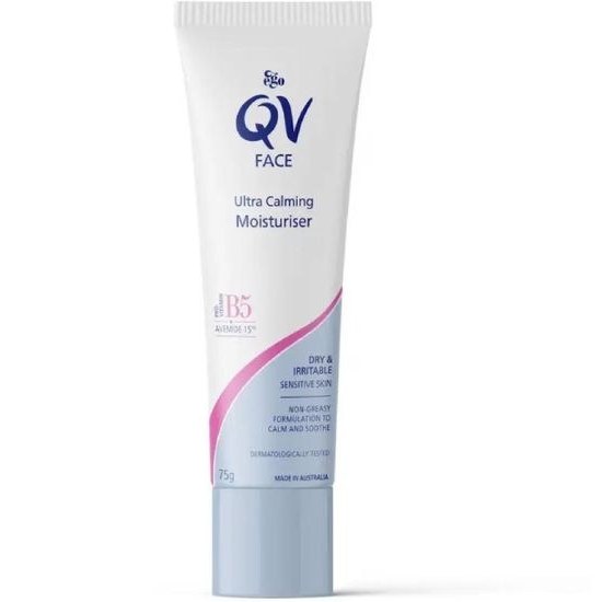 آبرسان QV Face Ultra Calming Moisturiser | آبرسان و تسکین‌دهنده پوست حساس 75 گرم