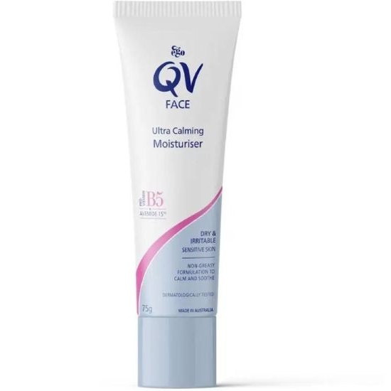 آبرسان QV Face Ultra Calming Moisturiser | آبرسان و تسکیندهنده پوست حساس 75 گرم